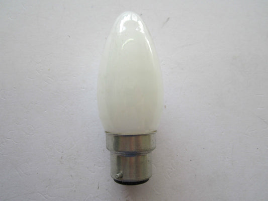 10 x GREENSTOCK 35mm 25W BC Plain Candle Light Bulb Opal 8000hr 150lm Long Life
