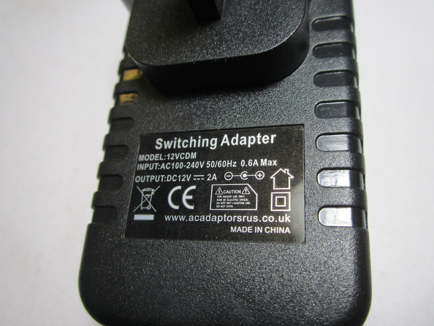 6.5M Long 12V Mains UK AC-DC Switching Adaptor Power Supply for 1A model YC-1031
