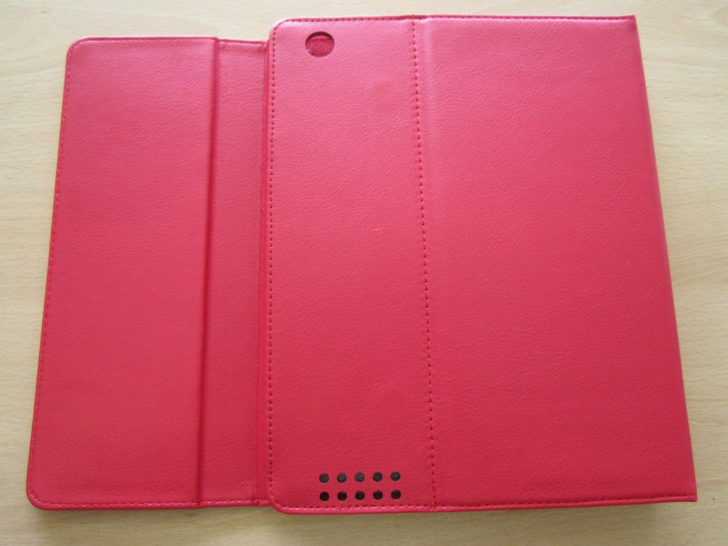 RED Bluetooth Wireless Keyboard Real Leather Carry Case/Stand Apple iPad 1,2,3