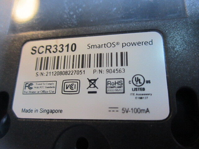 SCM SCR3310 REM-SM3-SCR3310V2 CPN02663 43211702 1209227 Smart Card Reader