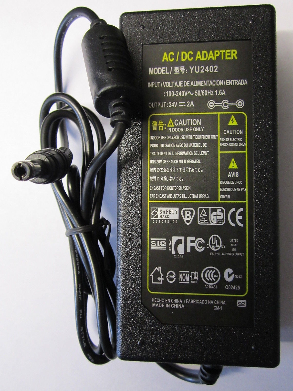 Replacement for Delta Electronics AC Adapter Model ADP-36XB 24V 1500mA