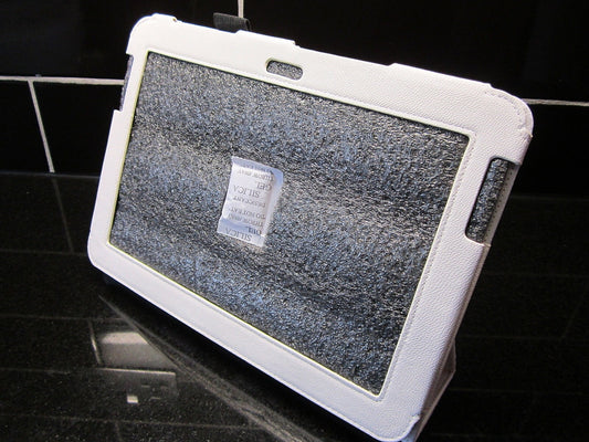 White Samsung Galaxy Note N8000 Soft Leather Feel Carry Case Cover/Angle Stand