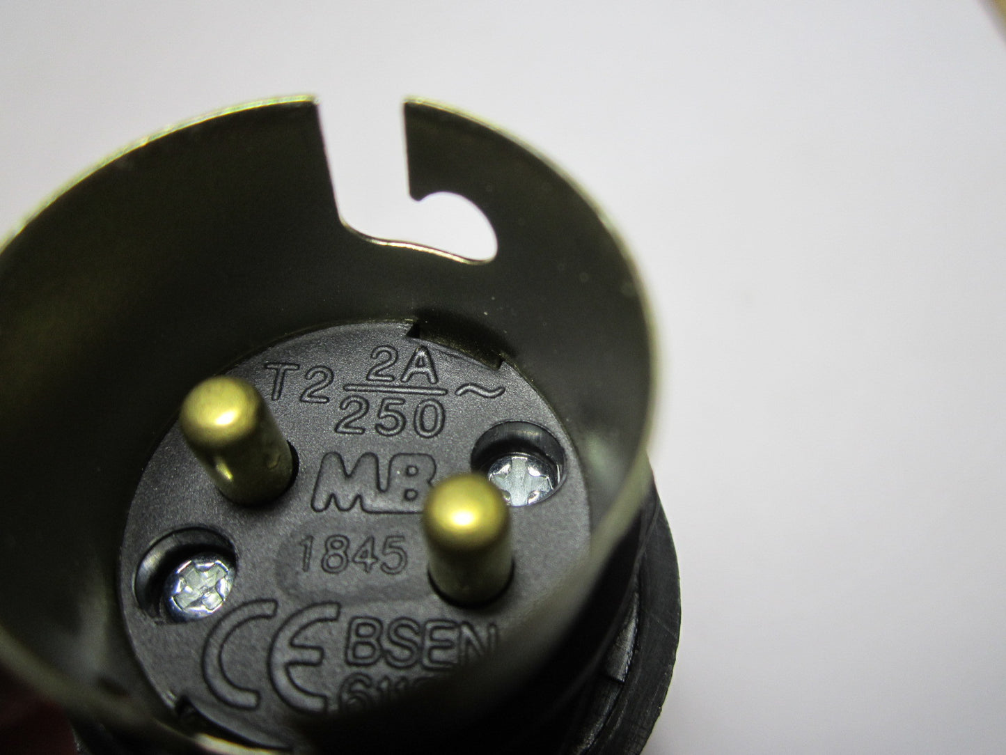 White MARBO Lampholder Switched 1/2 Inch Screw Entry C0053 T2 Rated Max 100W