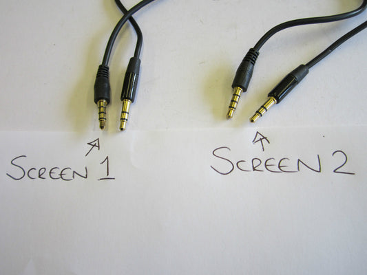 Dual Double Screen Cable Leads for V.ZON 9 INH PORTABLE DVD PLAYER TFDVD9109E
