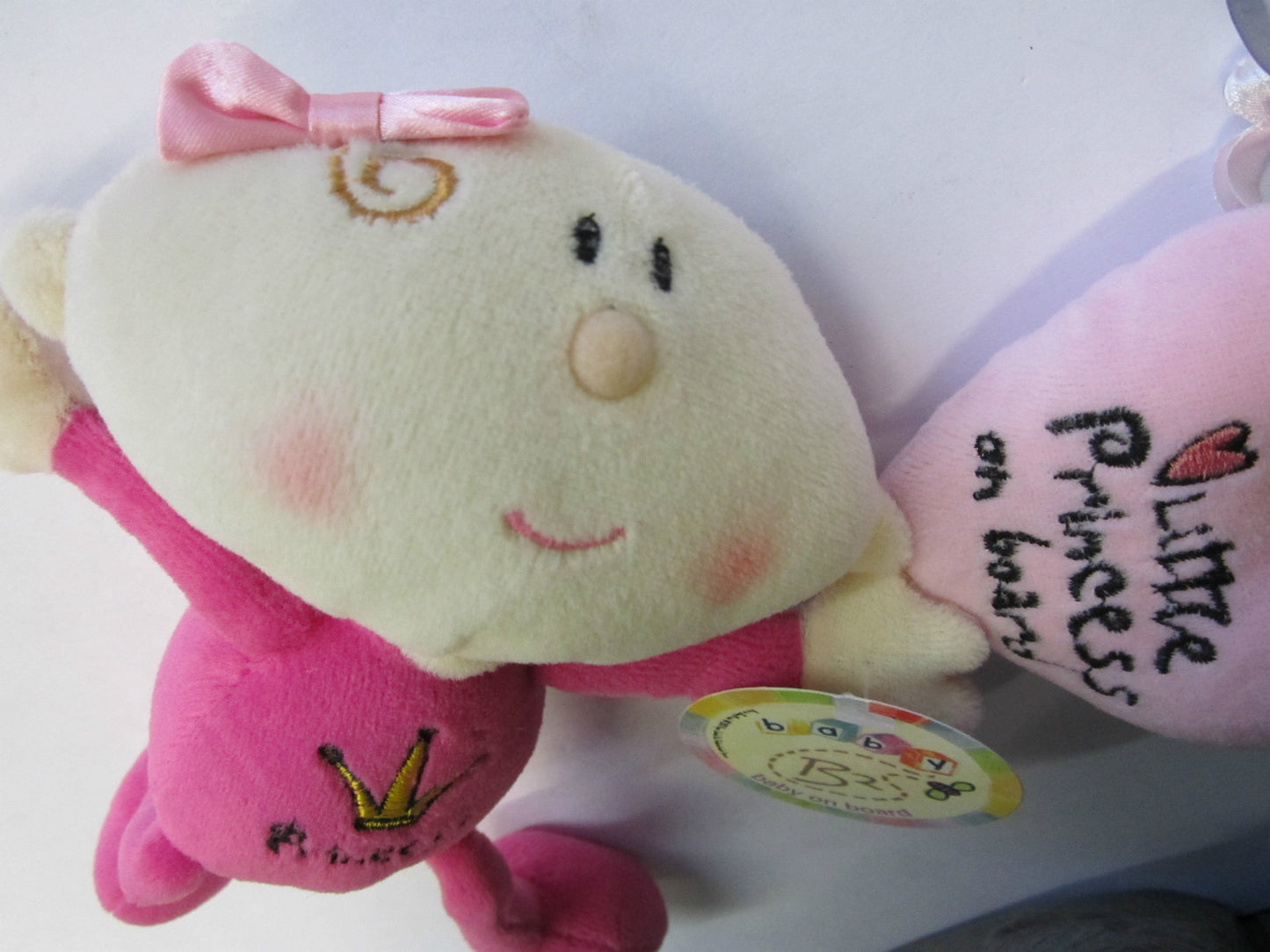 Baby Girl Little Princess on Board Car Window Teddy Sticker Cuddly Toy