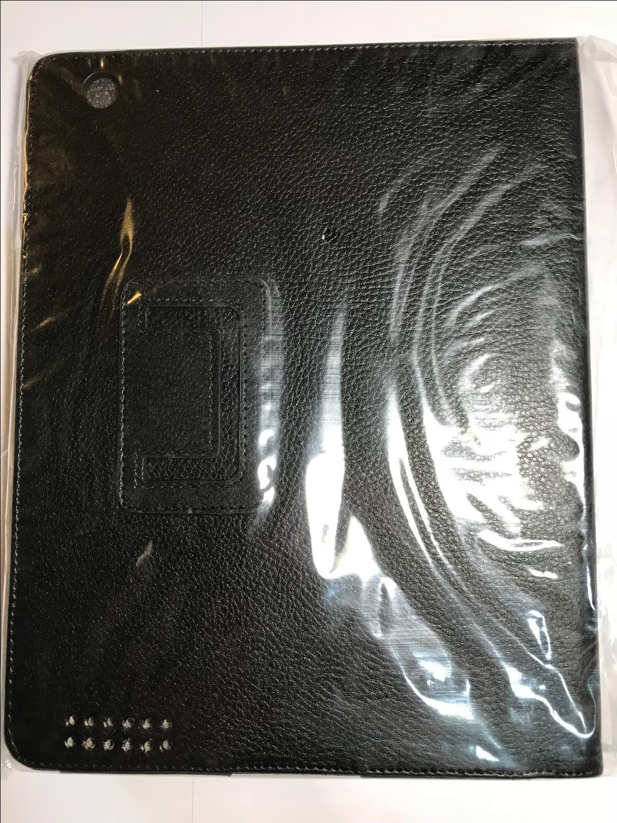 Black PU Leather Carry Case/Cover/Wallet Stand for Apple Ipad 2,3,4 Tablet