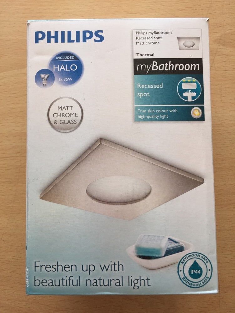 Philips myBathroom Recessed Spot Matt Chrome Thermal Light IP44 599101716