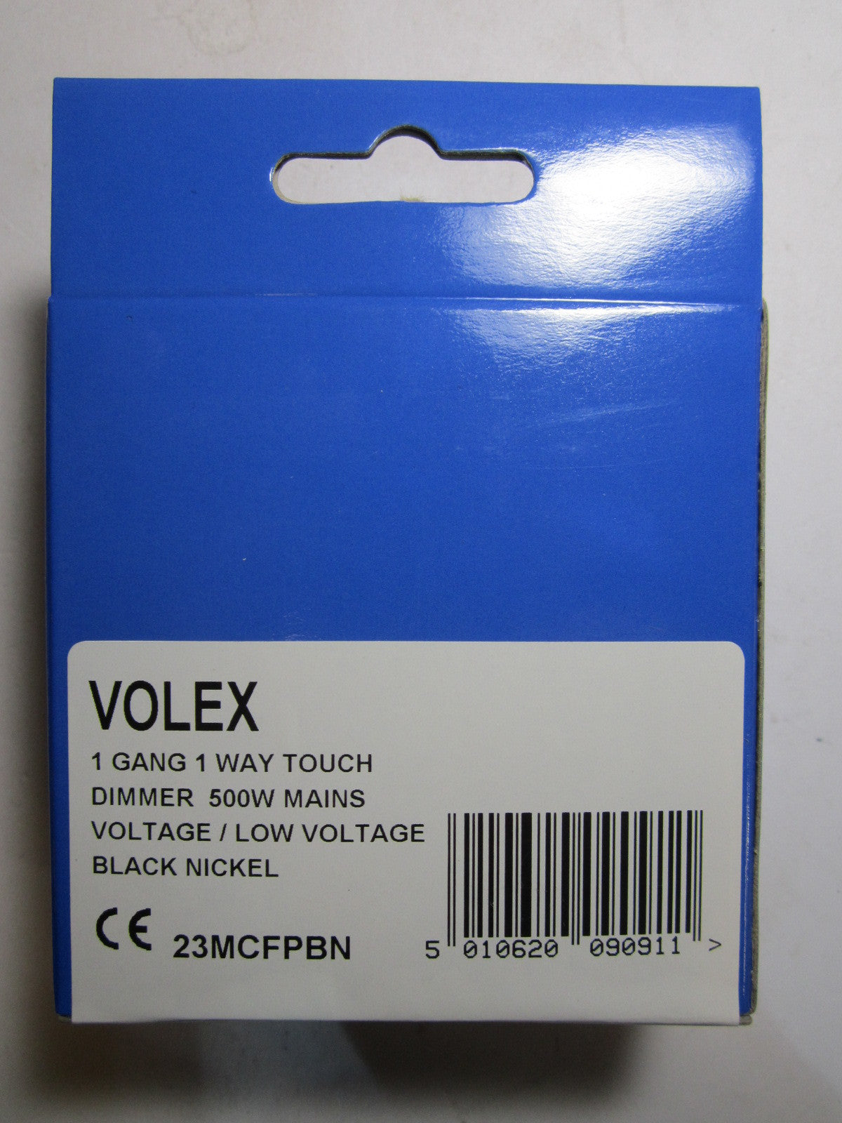 Volex 1 Gang 1 Way Touch Dimmer 500W Mains/Low Voltage Black Nickel Flat Plate