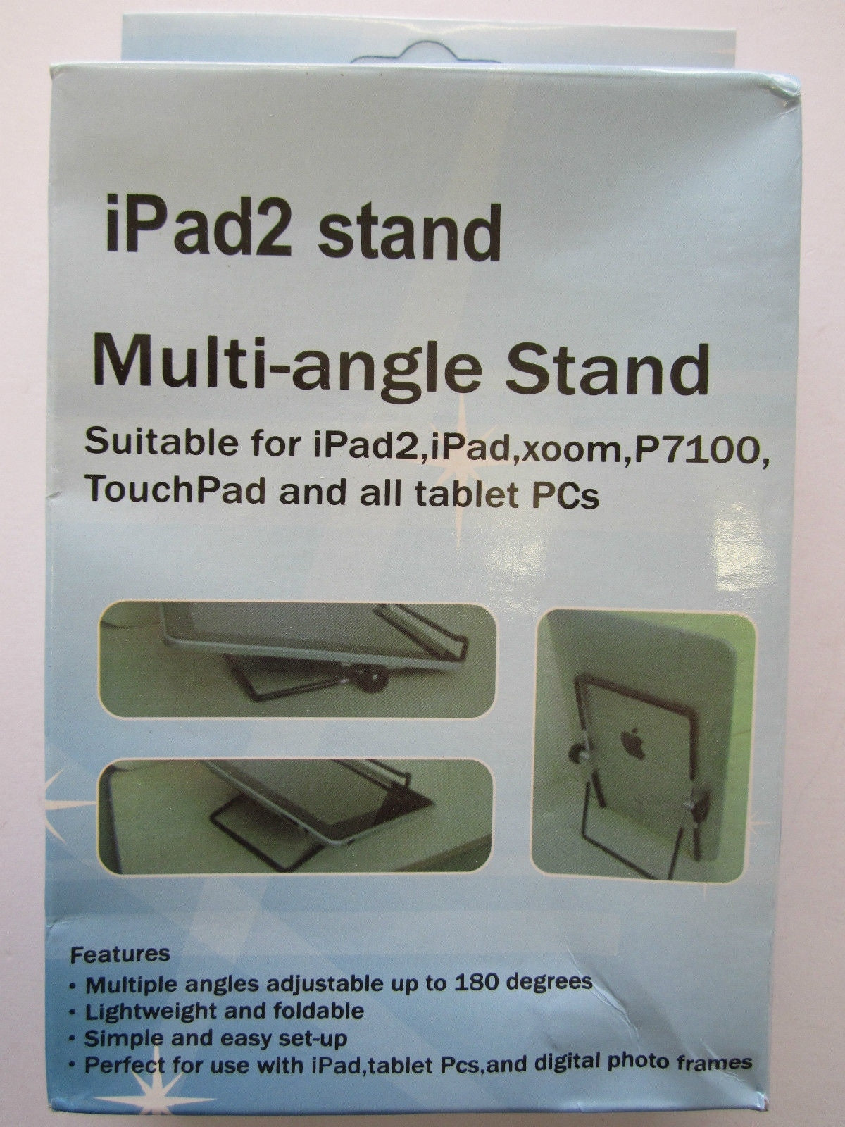 Ipad 1/2/3/4 9.7" Metal Frame Multi Angle Stand Desktop Holder