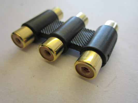 3 RCA Joiner to connect Red/White/Yellow together to make longer