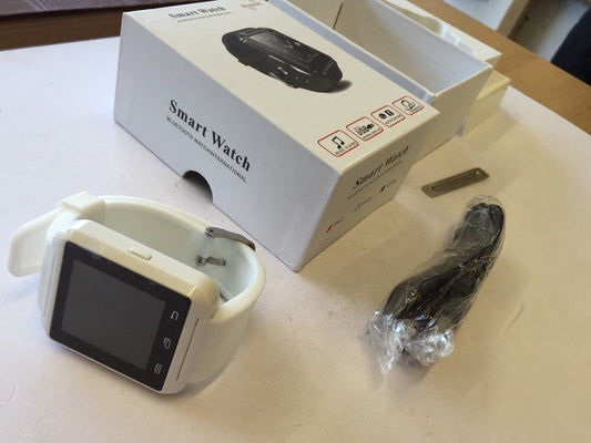 White Bluetooth Smart Watch For Android Smart Phone With Mic & Speaker