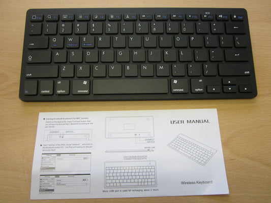 Black Wireless Bluetooth Keyboard for Selected Smart TV's