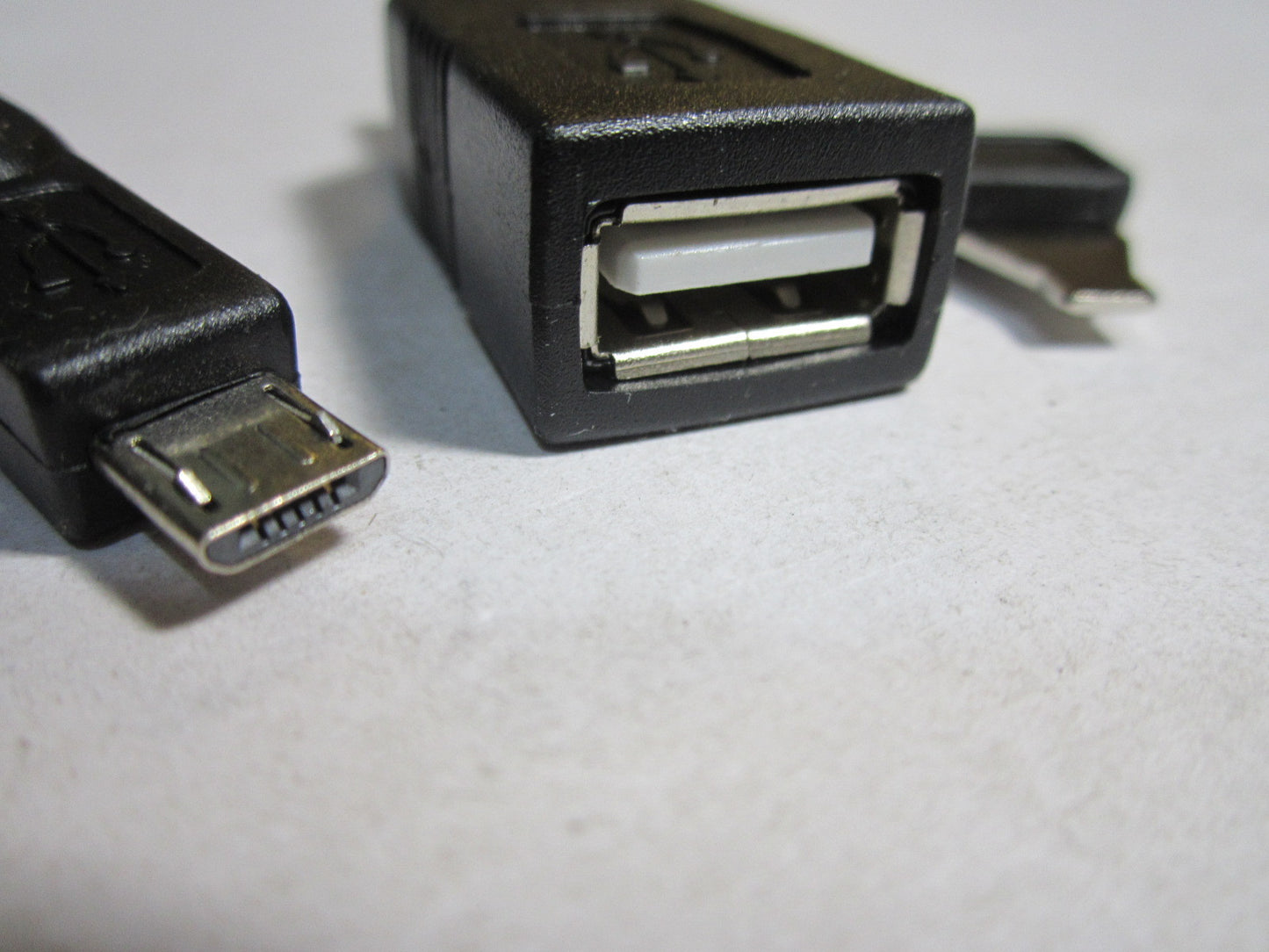 Set of 2 Push on 2 Pin Universal Power Supply Tips Micro B USB & Female USB A