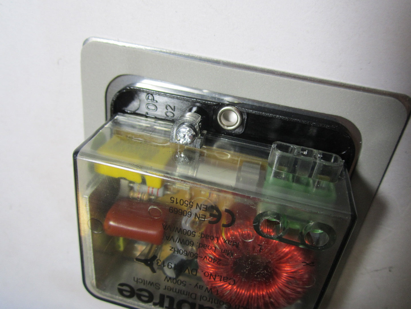 Volex 1 Gang 1 Way Touch Dimmer 500W Mains/Low Voltage Stainless Steel Flat