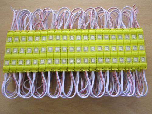 20 x 3 YELLOW 12V DC 0.72W 5050 Self Adhesive Waterproof SMD LED Signage Module