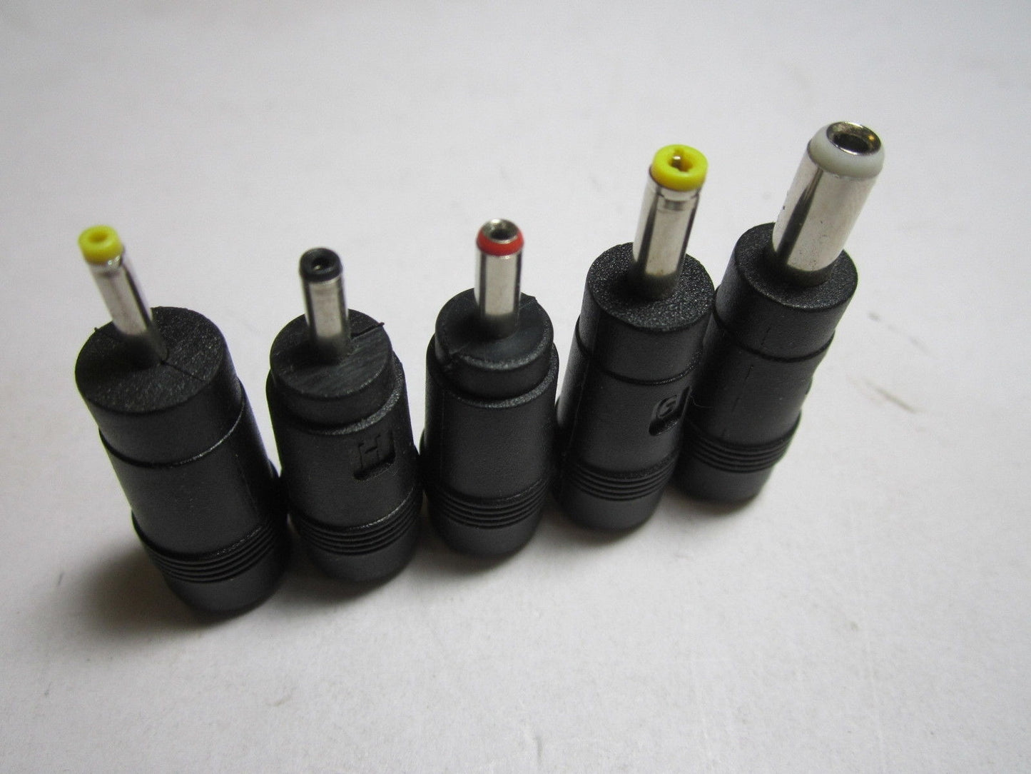 5 Push On DC Tips Convert 5.5mmx2.1mm to 2.5x0.8 3.0x1.1 3.5x1.3 4x1.7 5.5x2.5