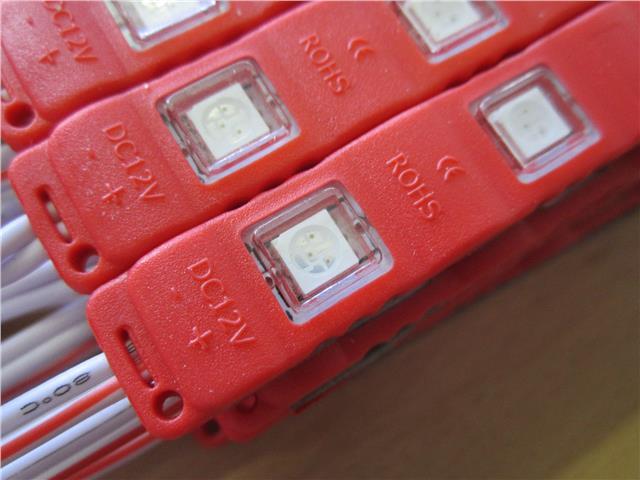 20 x 3 RED 12V DC 0.72W 5050 Self Adhesive Waterproof SMD LED Signage Module