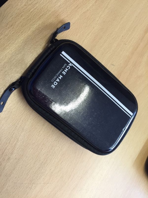 Acme Made San Francisco Sleek camera Case Marine Raye With Large Belt Loop