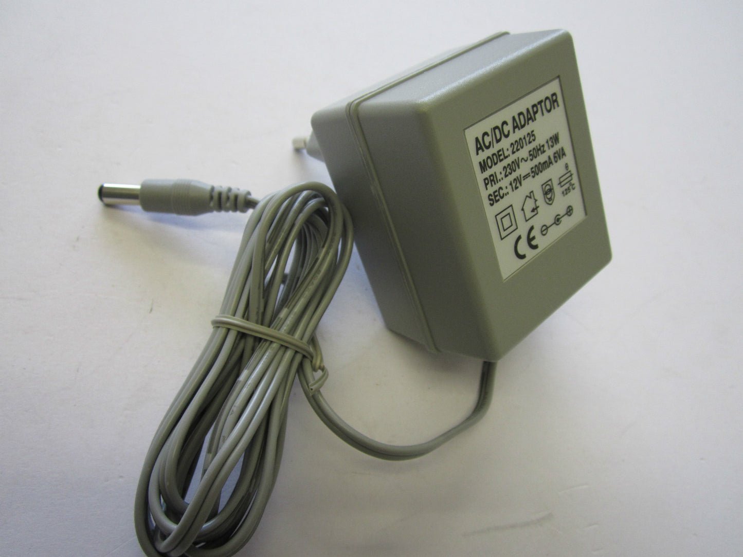 Replacement for EU AC/DC Adaptor model DC120500UK 12V 500mA 6.0VA Power Supply