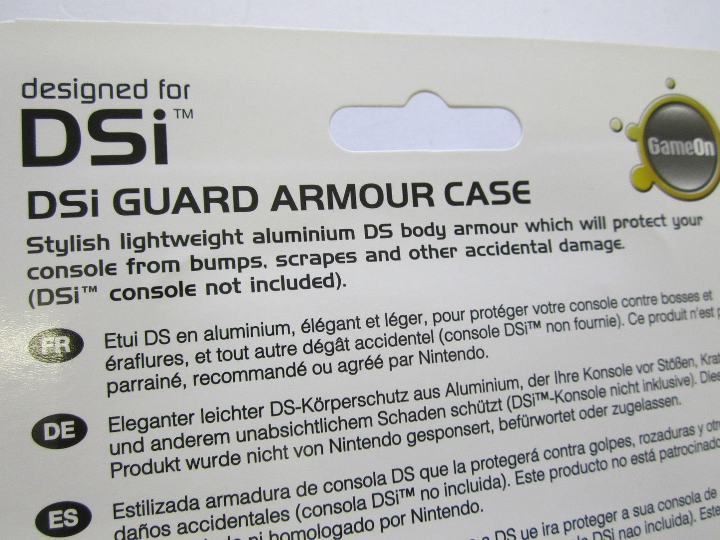 DSi GameOn Compatable Black Lightweight Aluminium Guard Body Armour Case