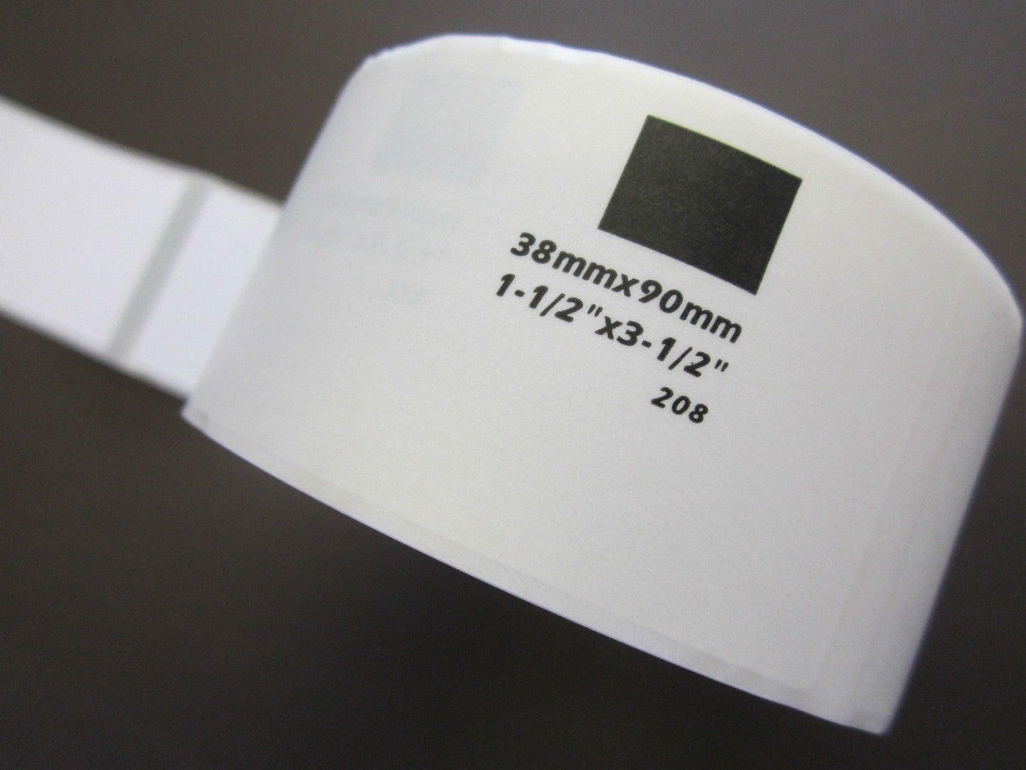 20x Compatible Brother DK11208 Printer Labels 38mm x 90mm Roll + Reusable Spool