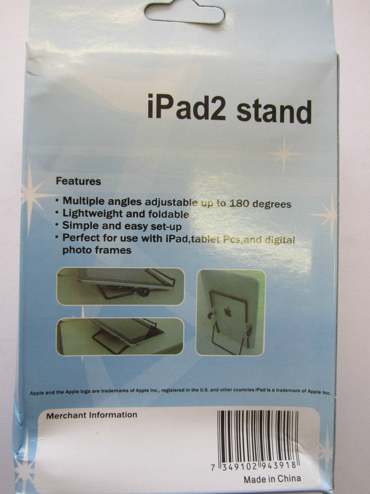 Ipad 1/2/3/4 9.7" Metal Frame Multi Angle Stand Desktop Holder