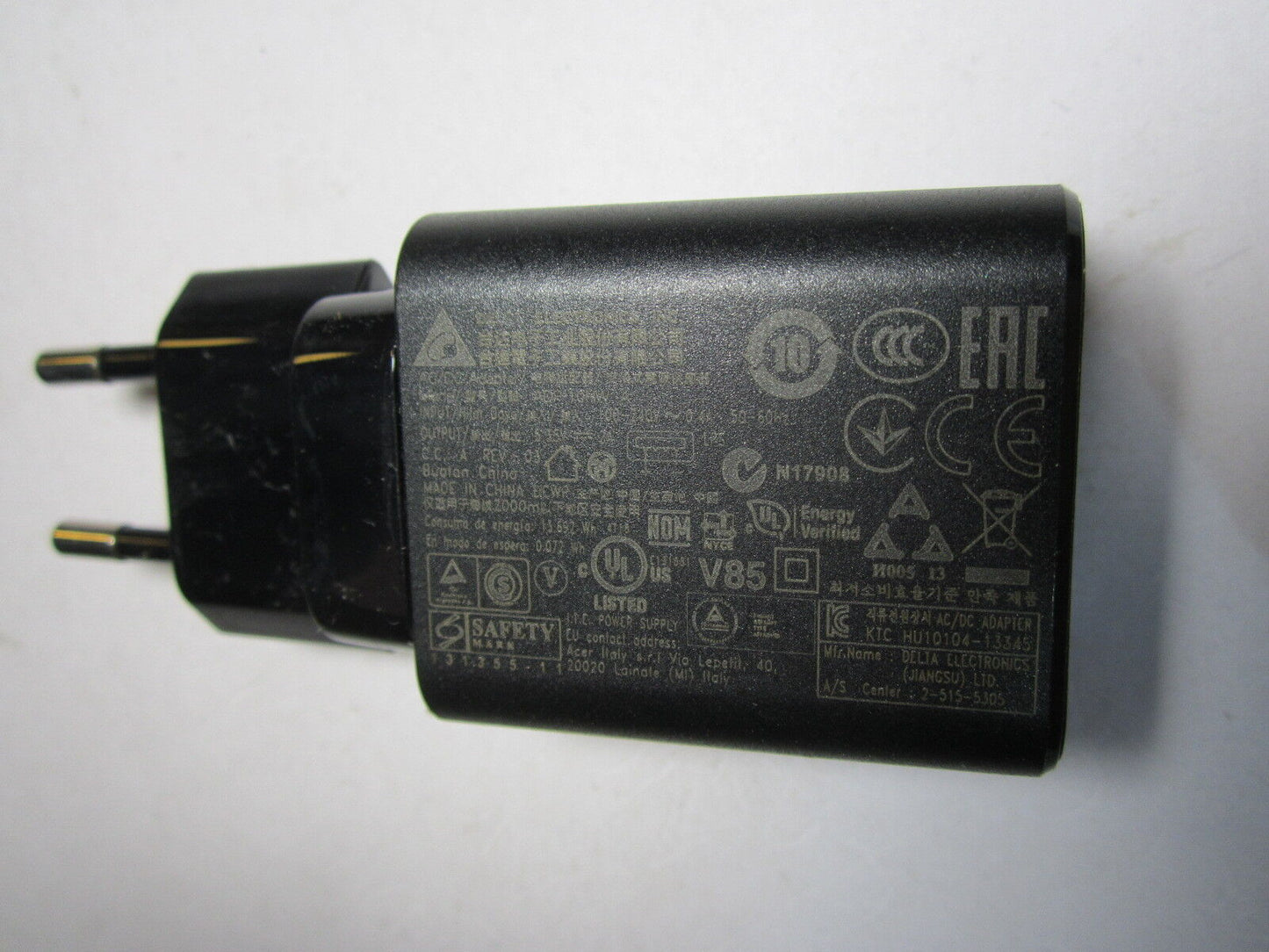 Genuine EU Delta Electronics Inc AC/DC Adapter ADP-10HW A 5.35V 2A USB Plug