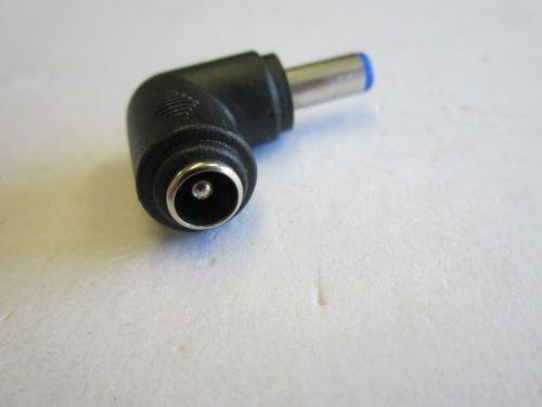 DC Push On Tip Female 5.5mmx2.1mm to Male 5.5mm x 2.1mm 5.5x2.1 Blue 90 Degree