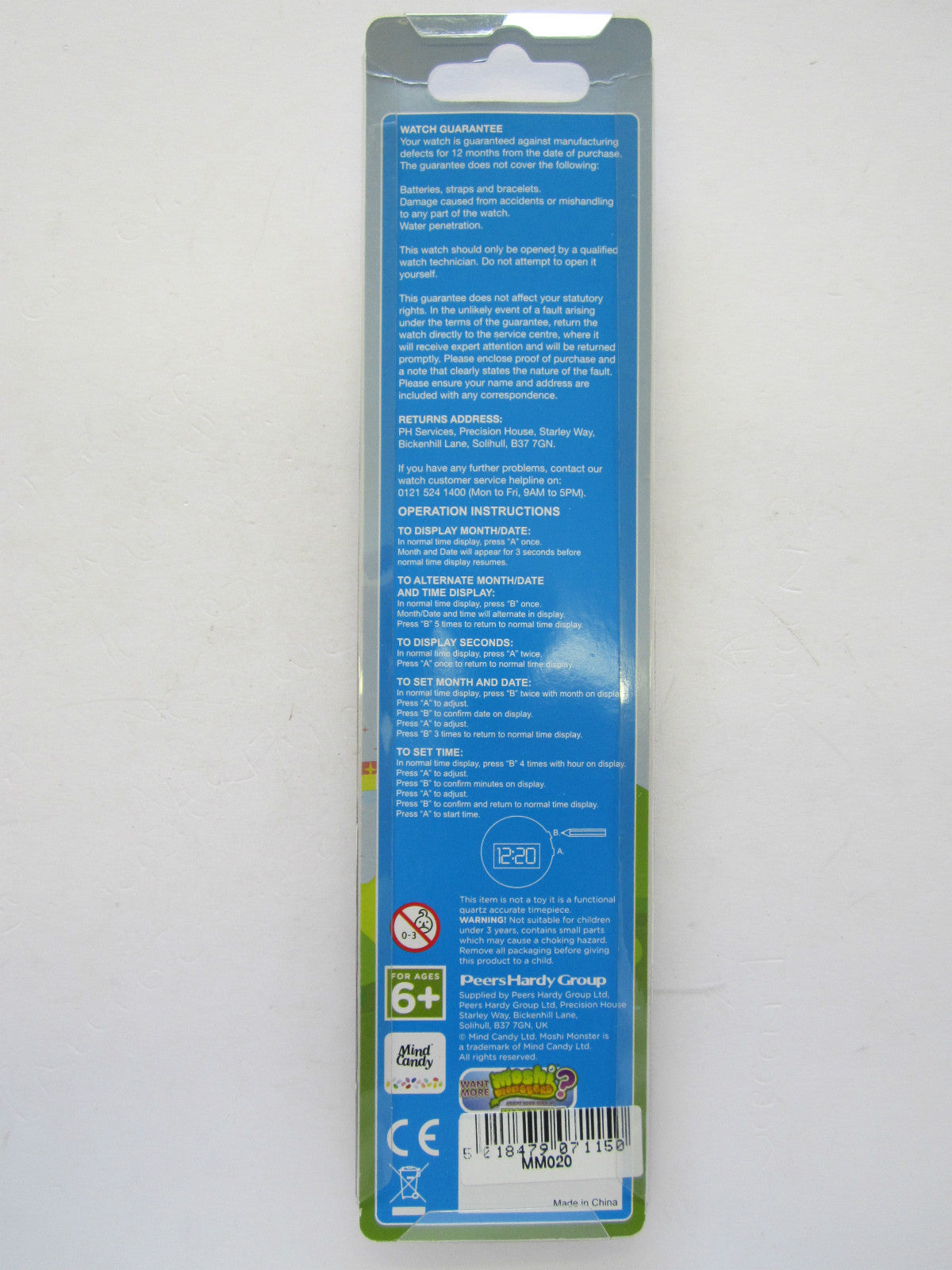 Original Small/Kids/Childs/Girls Pink Moshi Monsters MM020 Digital Wrist Watch