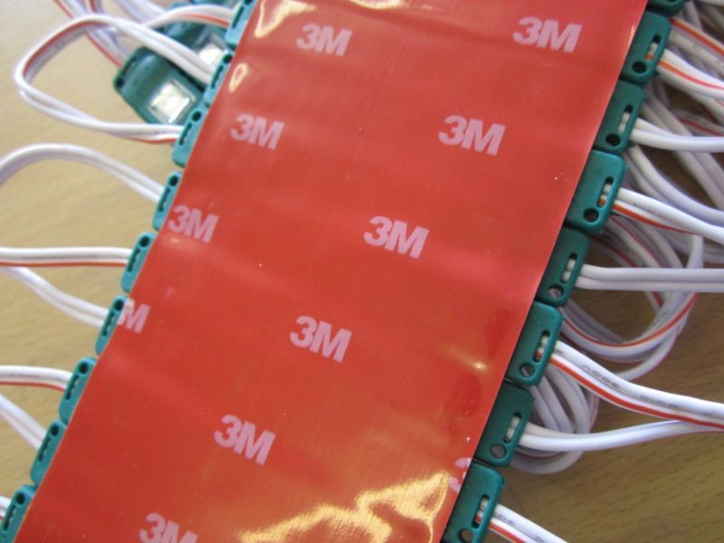 20 x 3 GREEN 12V DC 0.72W 5050 Sticky Waterproof SMD LED Signage Module