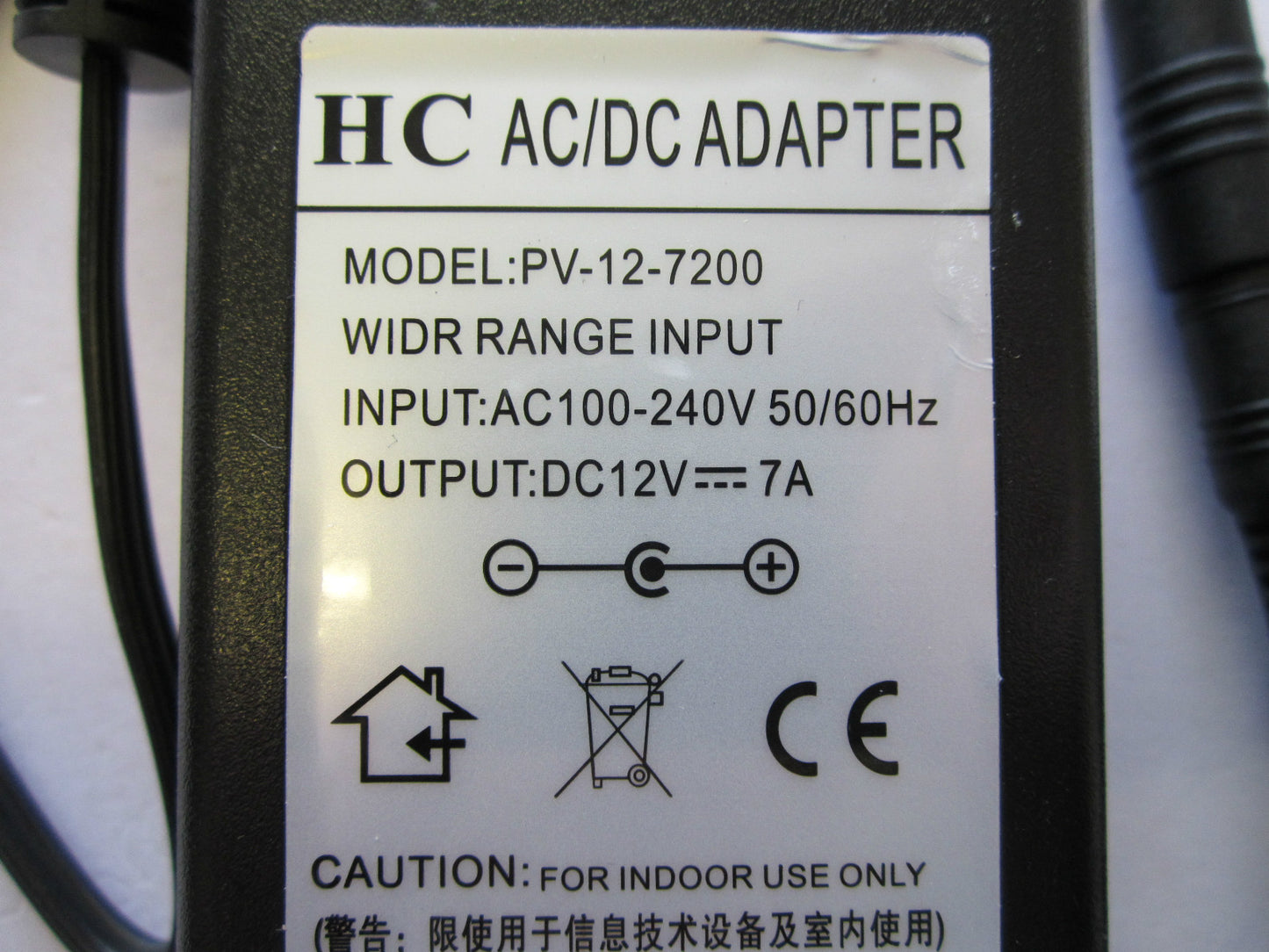 Universal 240V Plug to 12V DC Charger Adapter Converter 7A (84W) for Coolbox