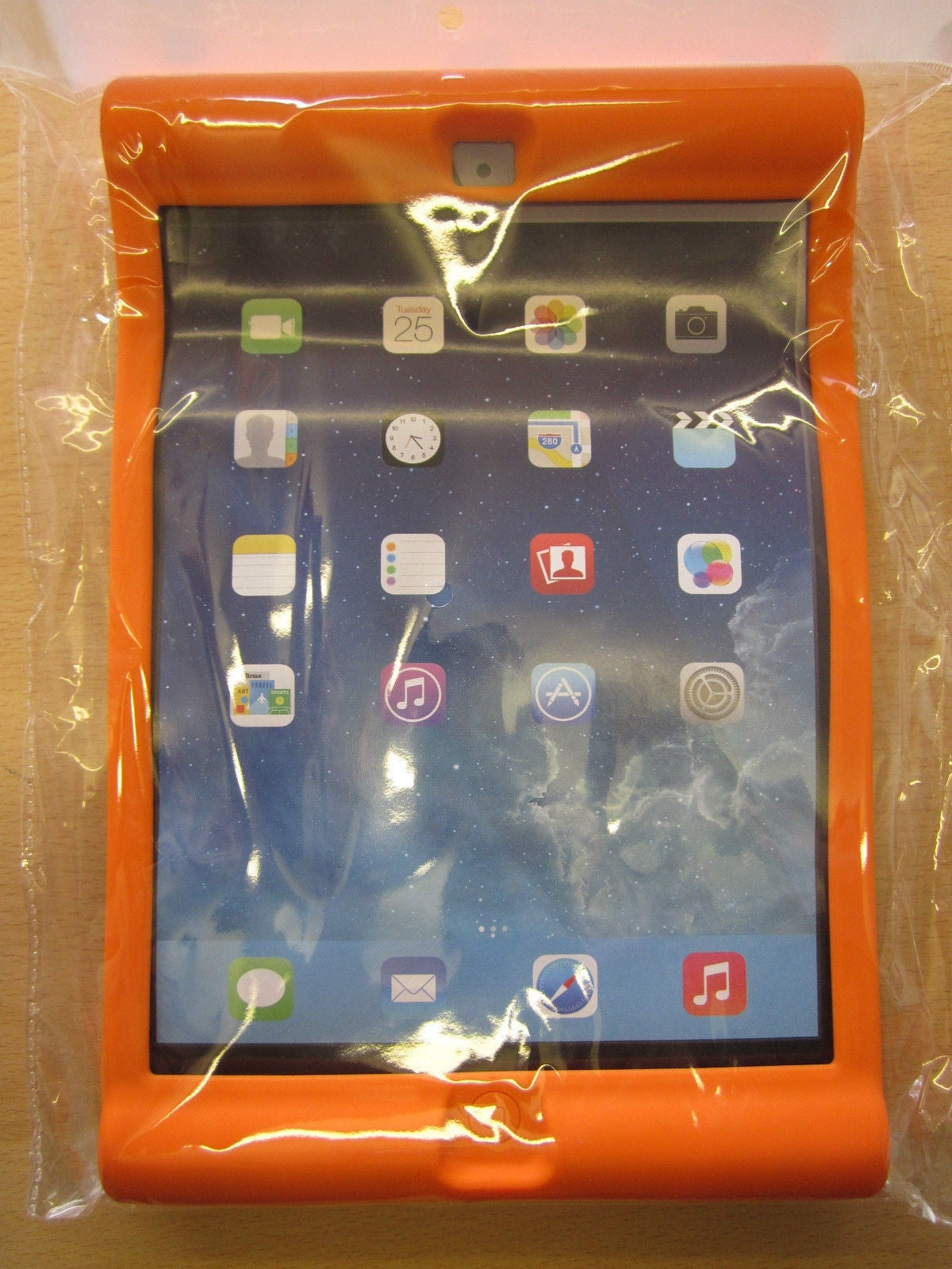 Orange Kids/Toddler/Childs Shockproof Rubber Side Grip Skin Case for iPad Air 2