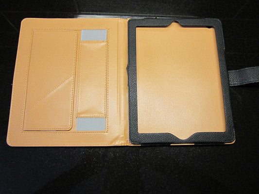 Luxury Black & Brown Organiser Leather Carry Case for Ipad 2/3 New Tablet PC