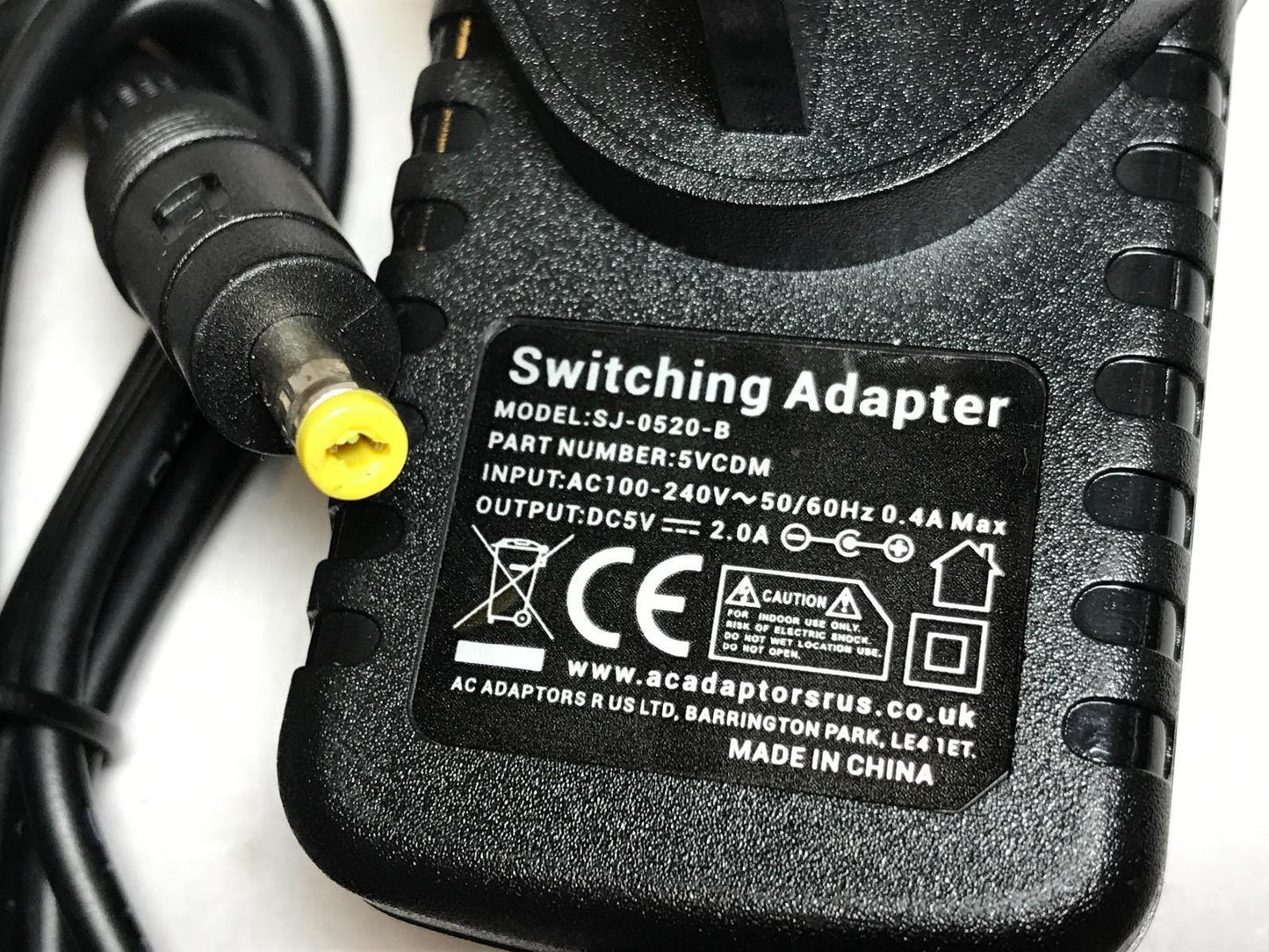 5V 1.25A 1250mA Mains AC Adaptor Power Supply fits DC601 for Bush Freeview Box