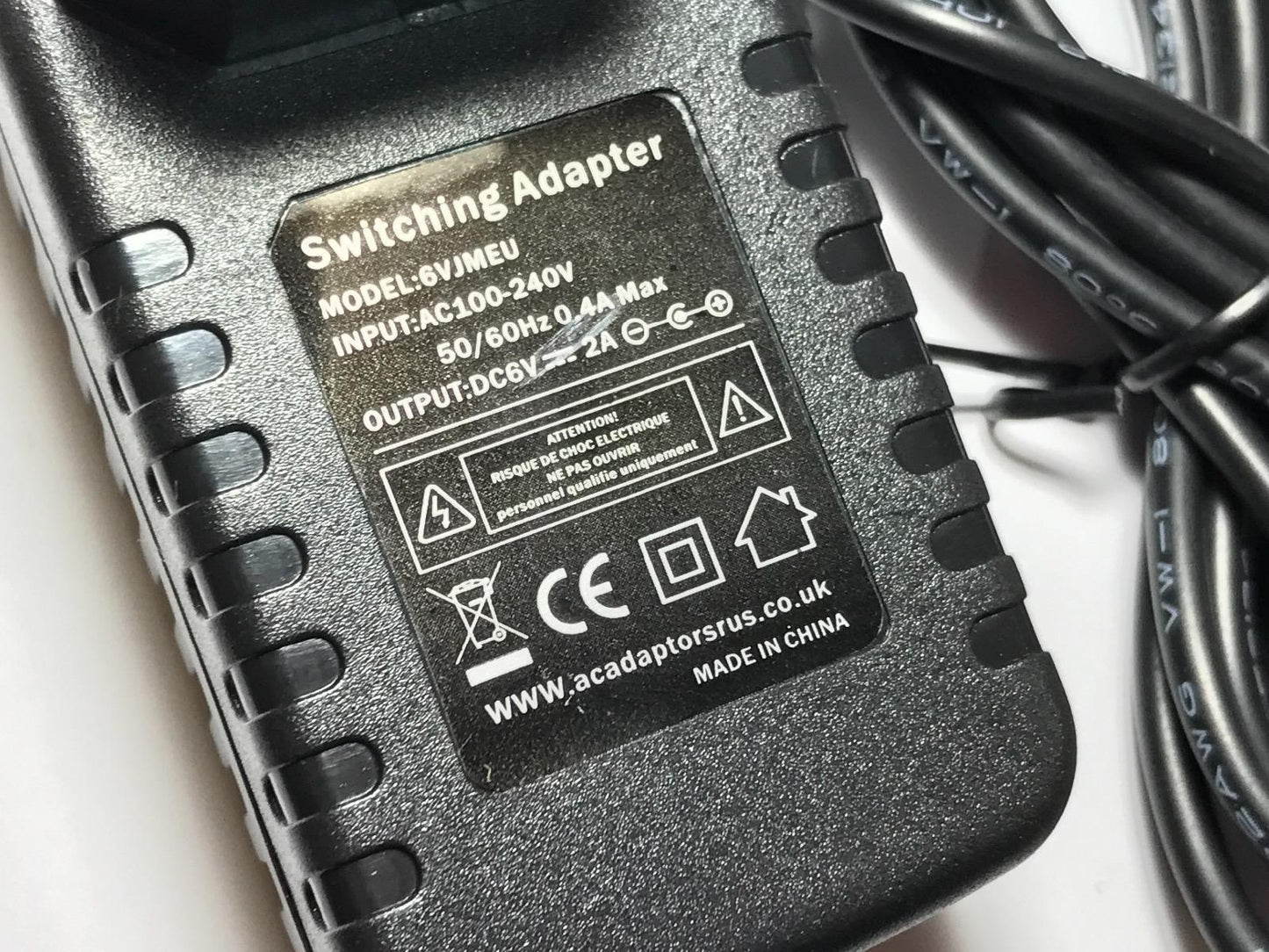 EU 6V AC-DC Switching Adapter for Motorola MBP20 Baby Side Camera Unit