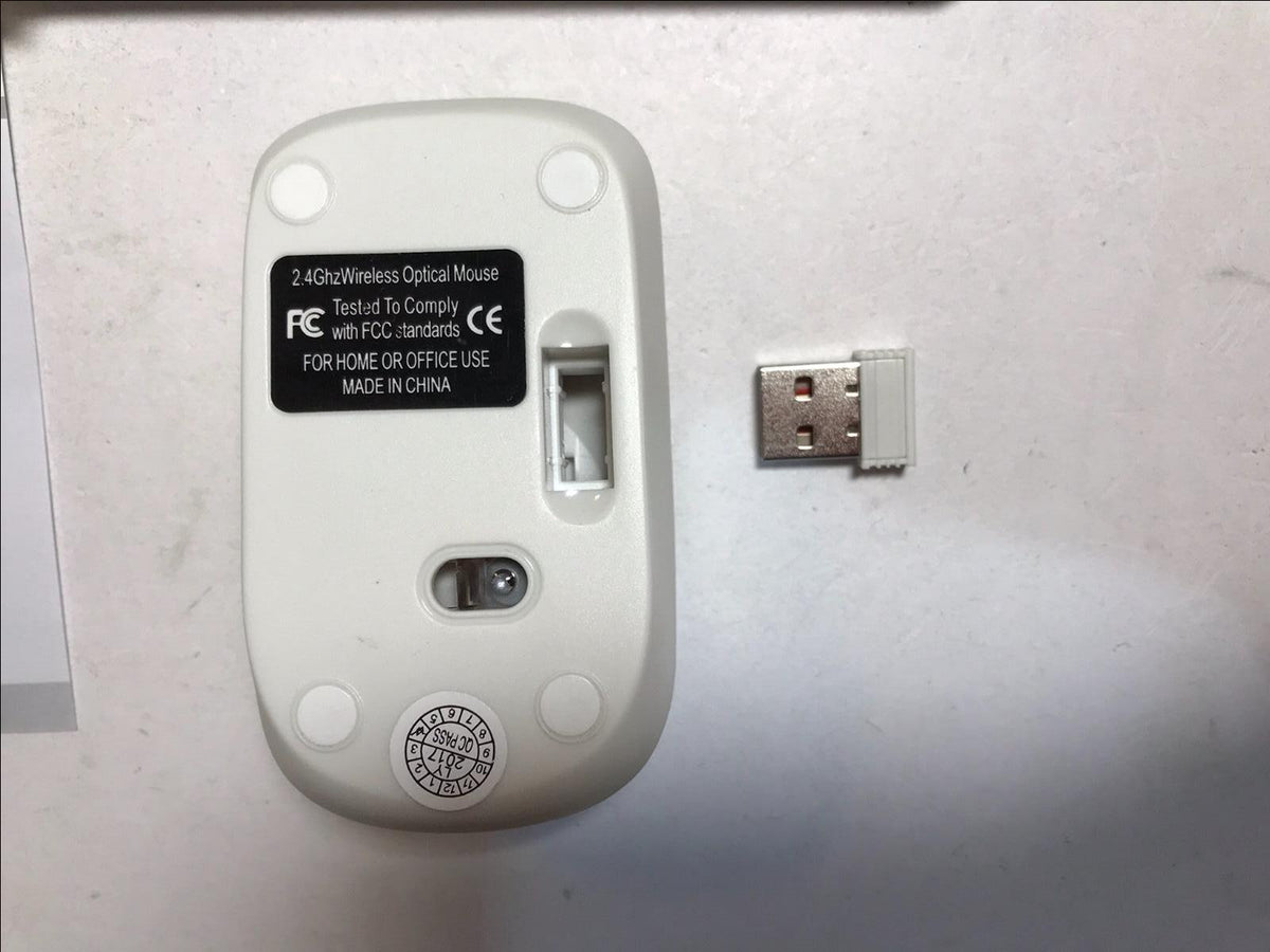 White Wireless Small Keyboard & Mouse for Samsung UE37ES6710UXXU SMART TV