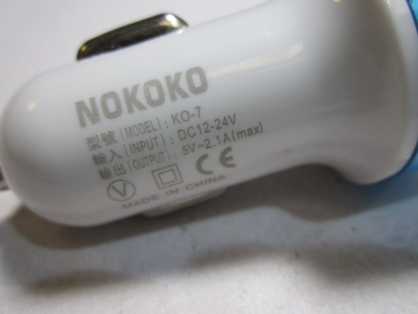 NOKOKO model KO-7 DC12-24V 5V 2.1A Double USB Car Socket CLA Adaptor Charger