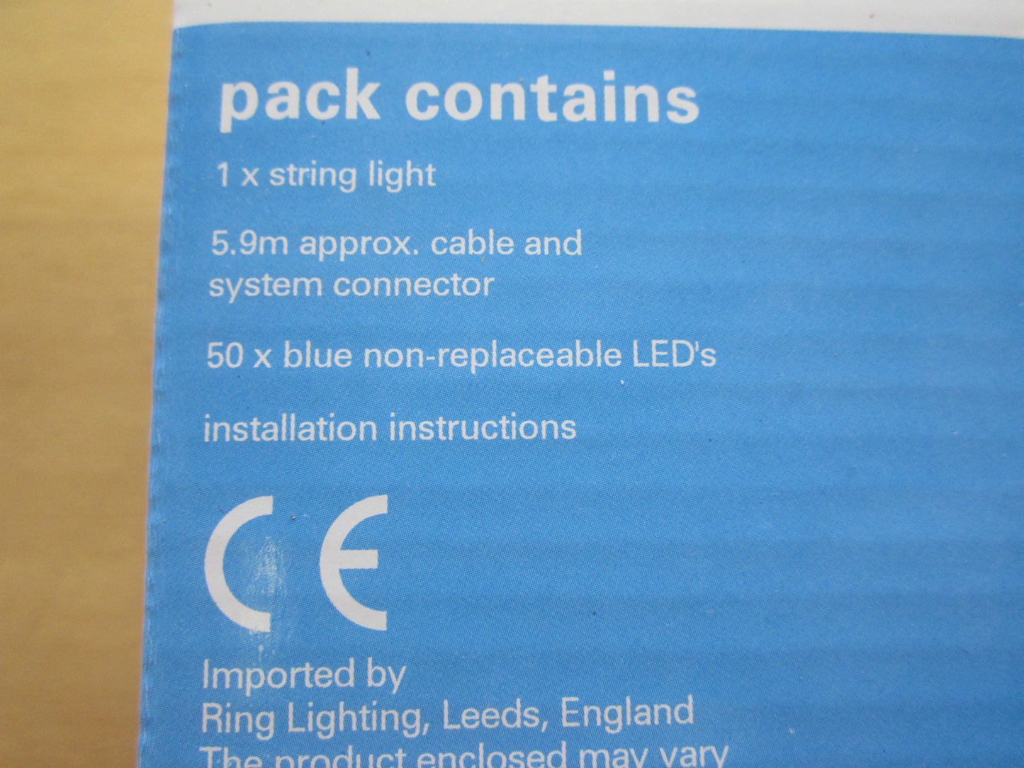 5.9m Bouff 12V 3W 50xBlue LED String Light for Garden RING Linking LED Lighting