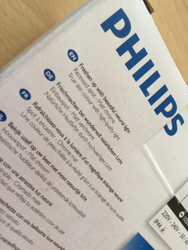 Philips myBathroom Recessed Spot Matt Chrome Thermal Light IP44 599101716