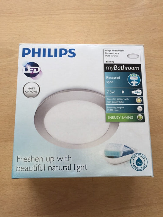 Philips myBathroom Recessed Spot Matt Chrome Bathing Light Energy Saving LED