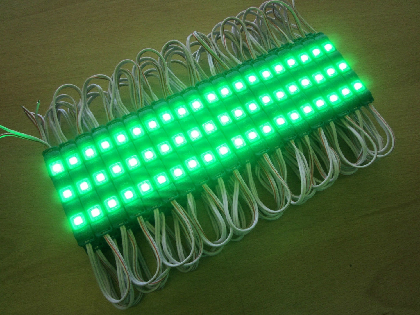 20 x 3 GREEN 12V DC 0.72W 5050 Self Adhesive Waterproof SMD LED Signage Module