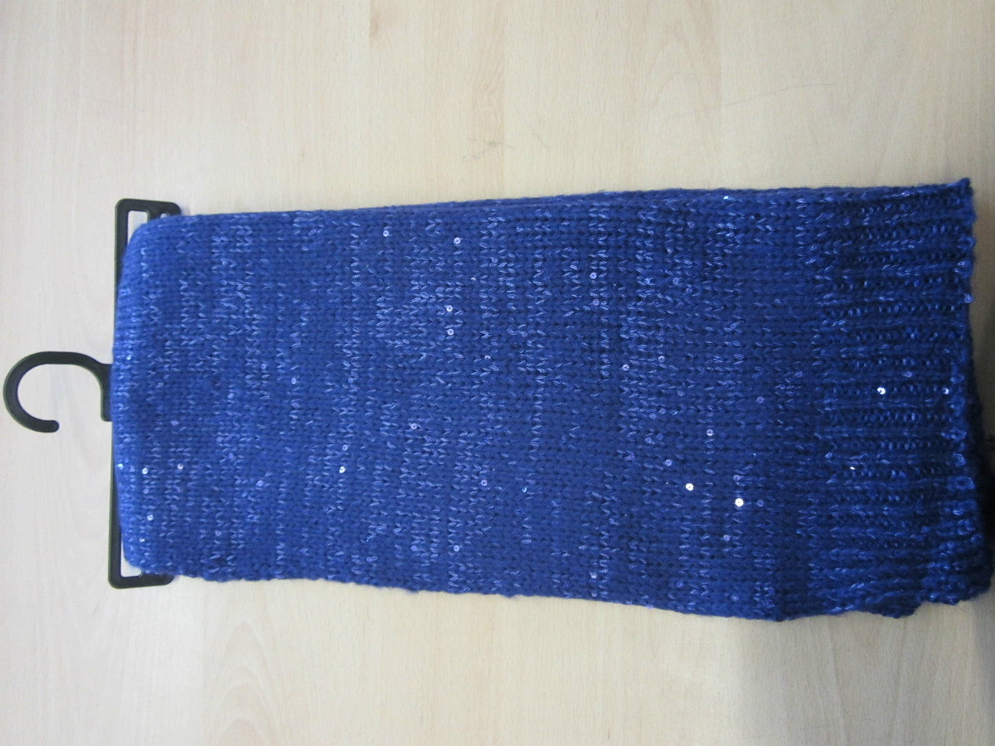Pia Rossini Kasha Knitted Scarf Sapphire (Purple) with Sequins Vintage Style