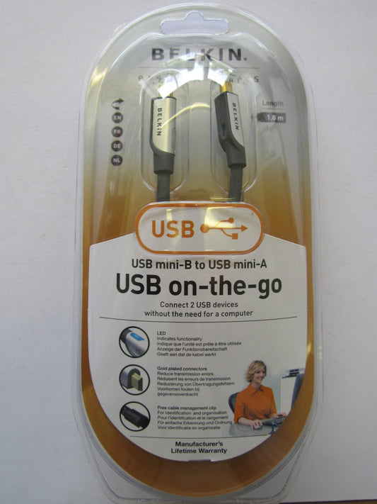 Original Original USB Mini-B to USB Mini-A (OTG On the Go) Cable Lead Cord