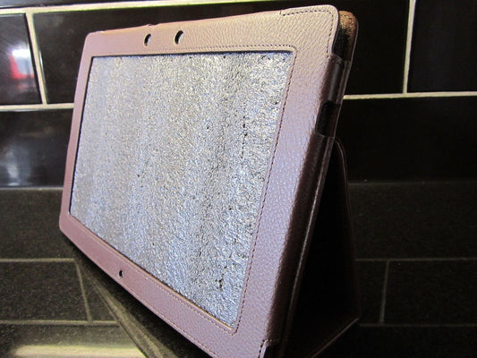 Brown PU Leather Carry Case/Cover/Stand for Asus Eee Pad TF201 Transformer Prime