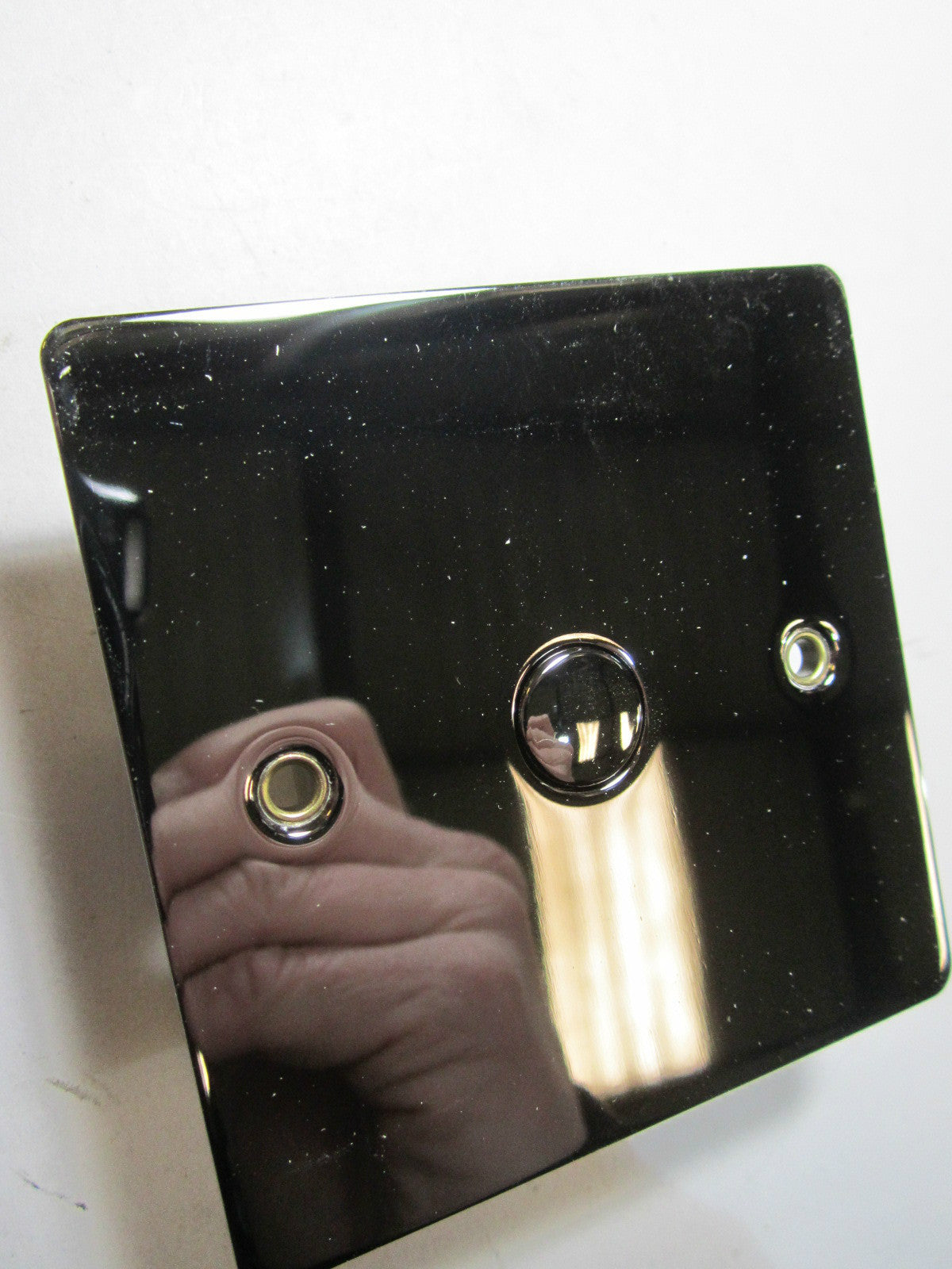 Volex 1 Gang 1 Way Touch Dimmer 500W Mains/Low Voltage Black Nickel Flat Plate