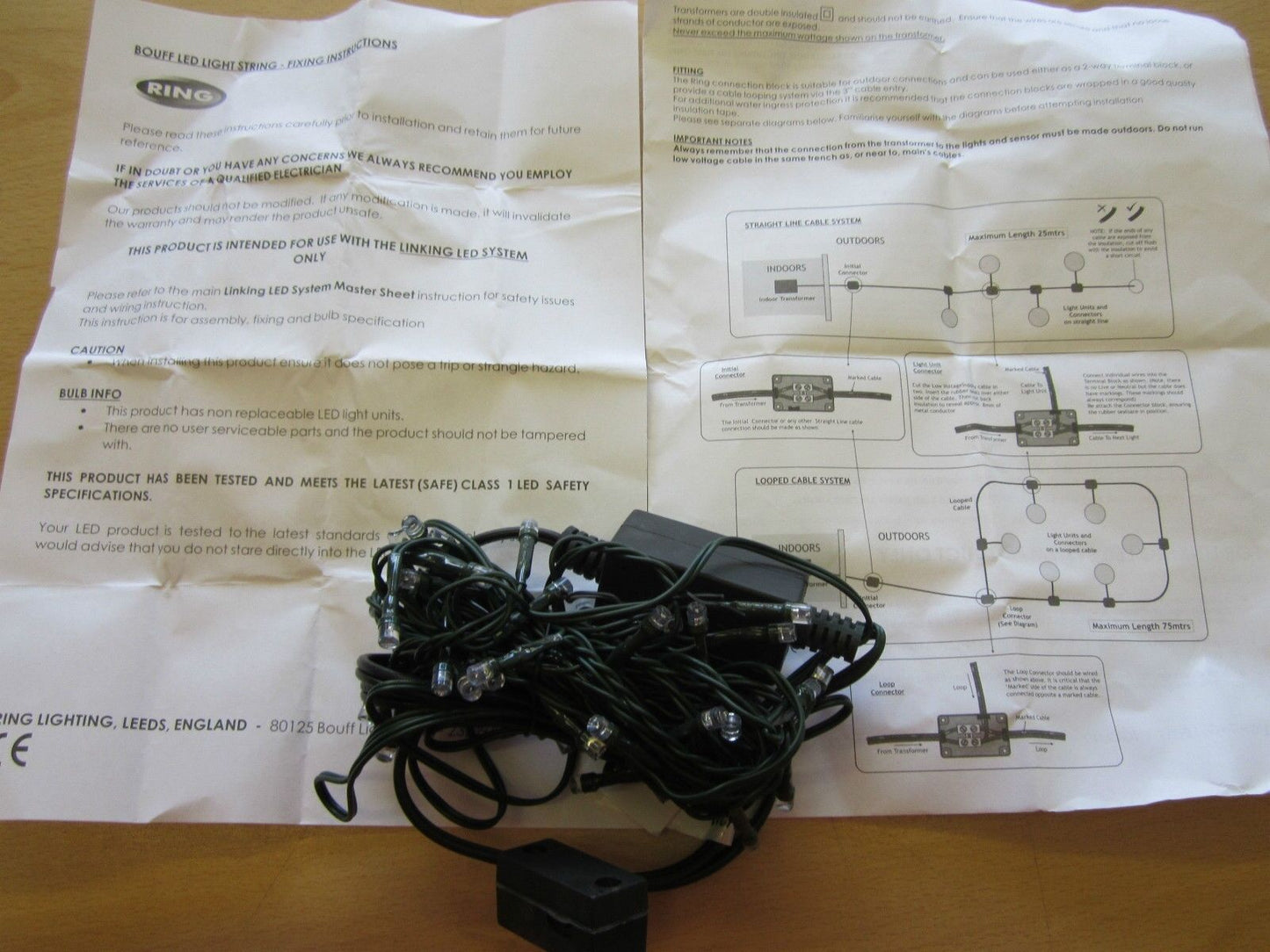 5.9m Bouff 12V 3W 50 x Blue LED String Light for Garden Linking LED Lighting