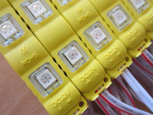 20 x 3 YELLOW 12V DC 0.72W 5050 Self Adhesive Waterproof SMD LED Signage Module