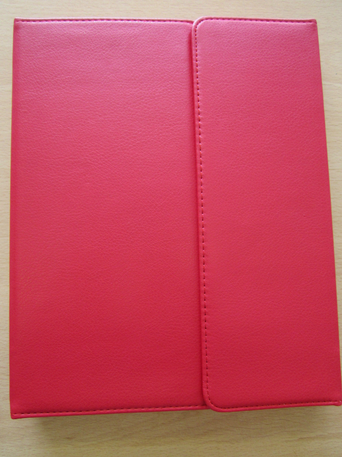 RED Bluetooth Wireless Keyboard Real Leather Carry Case/Stand Apple iPad 1,2,3