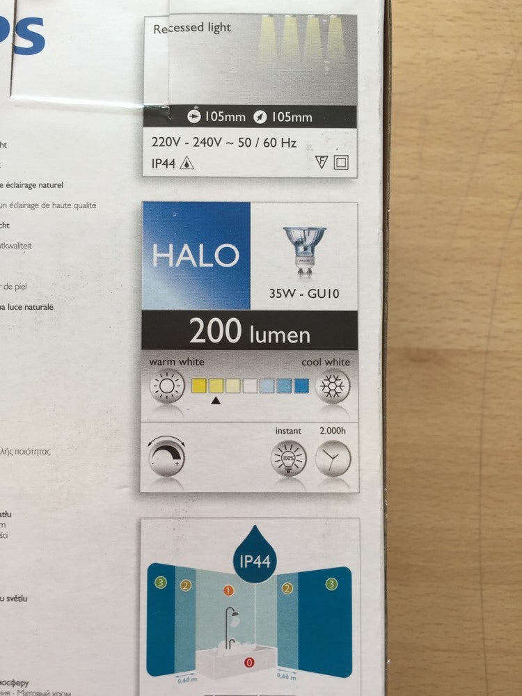 Philips myBathroom Recessed Spot Matt Chrome Thermal Light IP44 599101716
