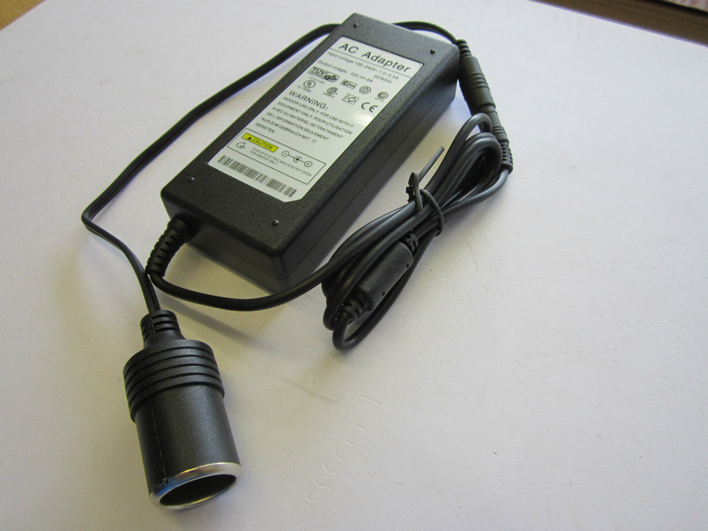 240V 6A Power Supply to 12V DC Car Socket Voltage Converter Adapter (72W)